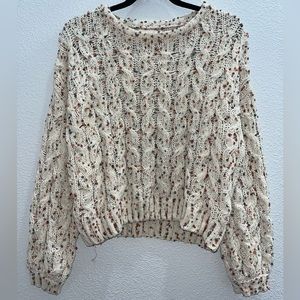 knitted confetti sweater